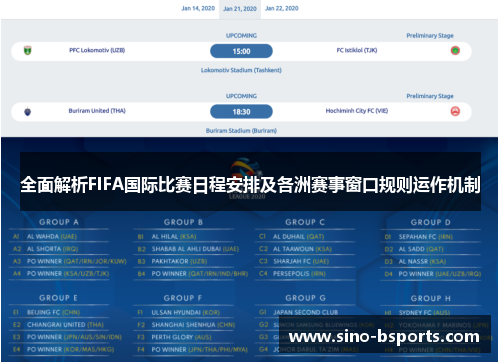 全面解析FIFA国际比赛日程安排及各洲赛事窗口规则运作机制